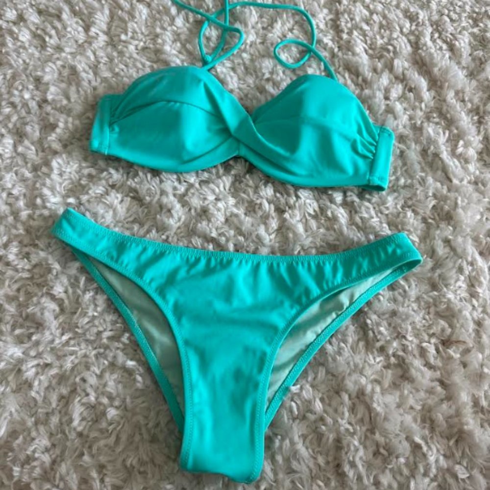 Victoria Secret Swim Scrunch Bottom Push Up Top